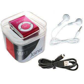 Reproductor MP3 con bateria recargable, auriculares y cable de carga