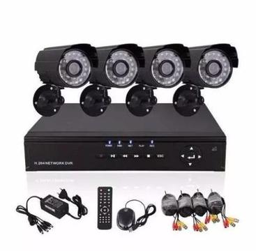 KIT 4 CAMARAS MAS DVR MAS CABLES