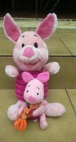 2 Peluches Personaje Abejitas Pigglet Winnie Pooh