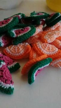 Frutas. Amigurumi. Souvenirs. Crochet