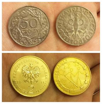 Lote x2 monedas Polonia