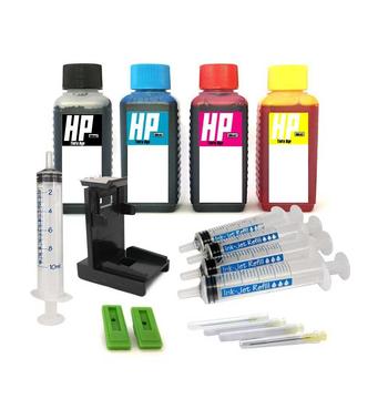 Kit de Recarga para HP, Tinta, Clip Purgador 122 color y negro