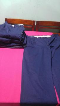 Pantalones de Vestir Azul Los 5 por 100