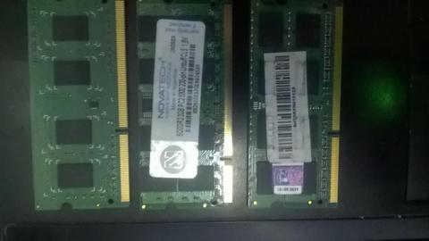 VENDO MEMORIAS RAM DDR3 DE 4GB PARA NOTEBOOK $600
