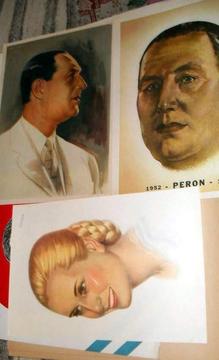 Afiches laminas Eva y Peron