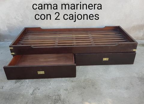 Cama Marinera 1p con 2 Cajones en Cedro