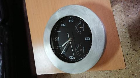 Reloj de pared para cocina o comedor de aluminio y plástico