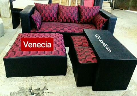 Sillon Sofa Venecia 3 Cuerpos, Combinado