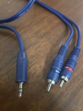 Cable Audio Mini Plug a 2 Rca 1.70 Mts