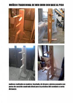 muñeco de win chun con base al piso