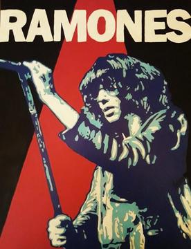 Cuadro Arte Pintura Acrílico Ramones Música Decoración