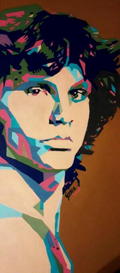 Cuadro Arte Pintura Acrílico The Doors Jim Música Decoración