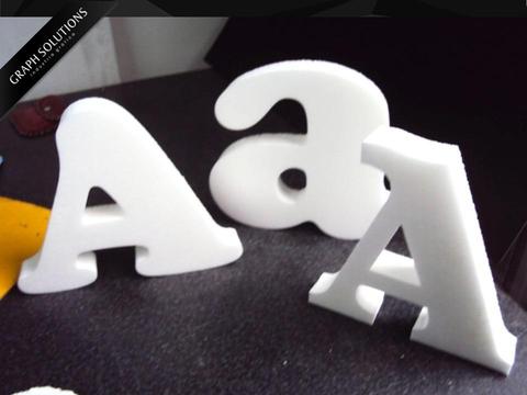 corte de letras y figuras de polyfan