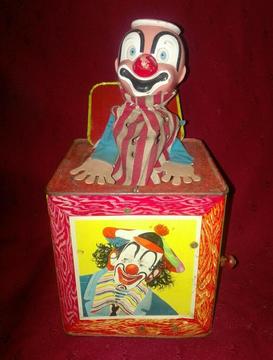 Payaso Antiguo Caja Sorpresa Musical