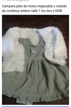 Campera Pelo de Mono Vestido