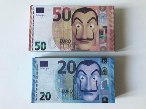 Billetes Confeti Euro Dali La Casa De Papel Fiestas Disfraz Cumple