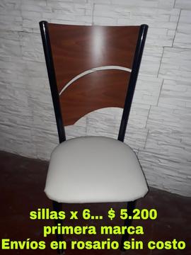 Sillas X 6 .. $ 5.200