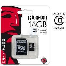 Memoria MicroSD Kingston de 16gb Clase10