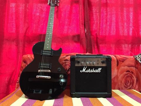 Guitarra Les Paul Amplificador marshall