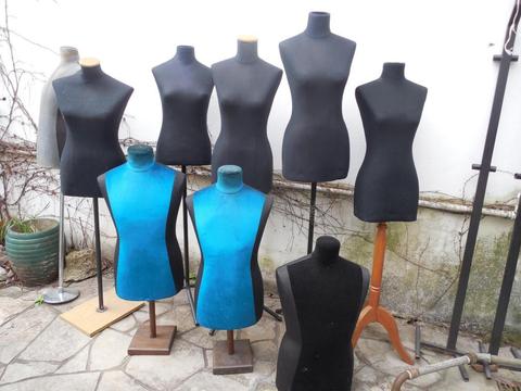 CONJUNTO DE MANIQUÍES DE DIFERENTES TAMAÑOS Y ALTURAS