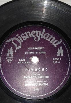 Vinilo Simple. Walt Disney. Pinocho