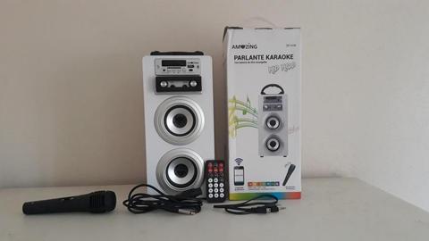 Parlante Bluetooth con Control Remoto y Microfono Karaoke 10W RMS