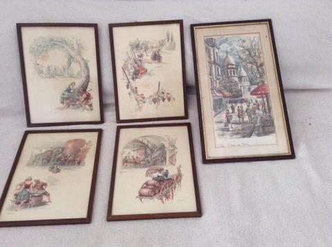 4 cuadros de Venecia y 1 de Francia