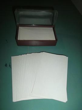 Caja X90 Tarjeta Cartulina Blanca 9.5x5.8cm Hojas Cartulinas