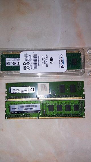 Memorias RAM DDR3 Nuevas