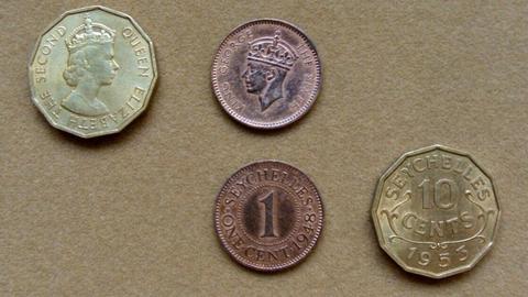 Moneda de 1 cent Islas Seychelles 1948