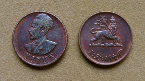 Moneda de 1 santeen Etiopía 1944