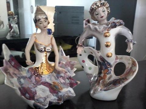 Pareja De Bailarines En Porcelana Artística canje