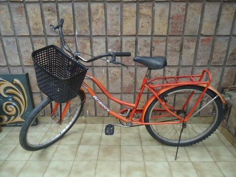 Bicicleta Naranja De Paseo Rodado 26 Para Dama