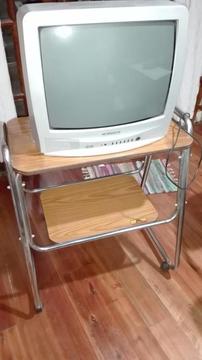 Tv Grundig 21 con Mesa Y Soporte Pared