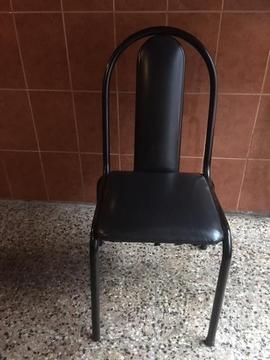 4 sillas de metal tapizada