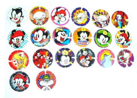 Lote De 20 Tazos Brilla Animaníacs 1995 Porta Tazos Retro