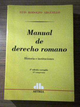 Manual Derecho Romano Luis Arguello