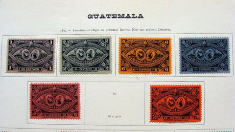 Sellos postales de Guatemala 1897