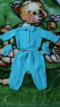 Conjunto Recien Nacido, Color Verde Agua