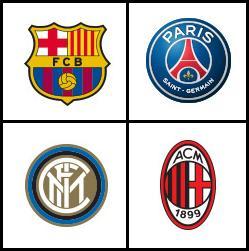 PRECIO X TODO!!!!!!! 4 camisetas de fútbol: Barcelona, Inter, Milan y PSG