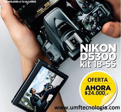 Nikon D5300 Kit 18 55 Bolso Memoria Nuevas En Caja
