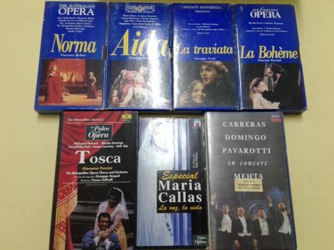 LOTE VHS OPERA TOSCA NORMA LA TRAVIATA LA BOHEME