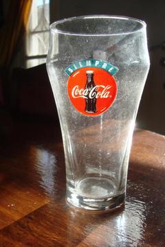 Antiguo Vaso De Vidrio De Coca Cola