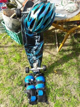 Exelente Longboard Mas Conjunto de Prote