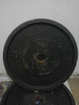 Dos discos de fundicion de 10kg