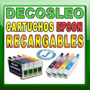 Cartucho Recargable Epson T25, Tx 125, Tx 135 CON LA PRIMERA CARGA DE REGALO !!