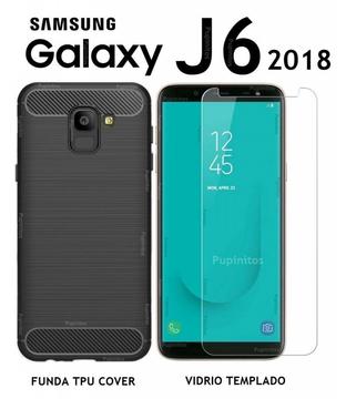 Funda Elegante Vidrio Templado Samsung J6 2018