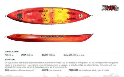 venta de kayak atlantikayak nuevos