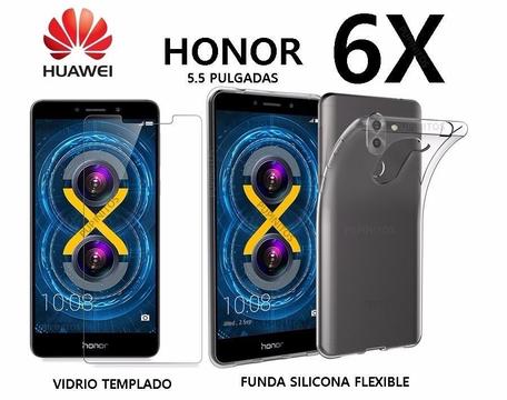 Funda Silicona Vidrio Templado Huawei Honor 6x
