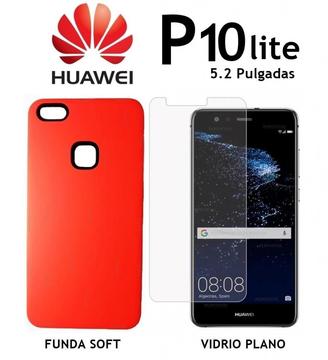 Funda Tpu Soft Vidrio Templado Huawei P10 Lite
